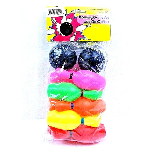 Vintage Bowling Game Toy 12 Piece Set Rare 1980's Sealed New HS-3010 - Picture 1 of 6